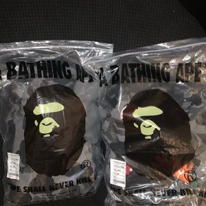 Bape Hoodie Grey Men Size: Medium